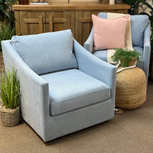 Load image into Gallery viewer, Powder Blue Swivel Chair
