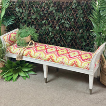 Load image into Gallery viewer, Custom Pink/Yellow Motif Bench
