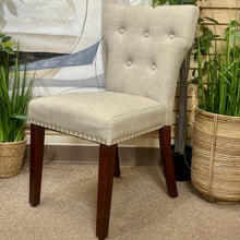Load image into Gallery viewer, Grey Tufted Dining Chair
