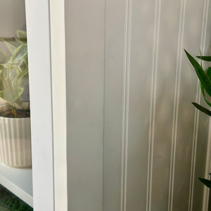 Tall White Display Cabinet