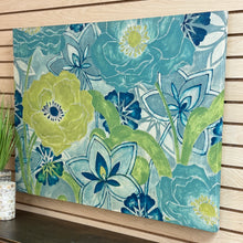 Load image into Gallery viewer, Green/Blue Floral Art
