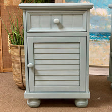 Load image into Gallery viewer, Powder Blue Shutter Nightstand

