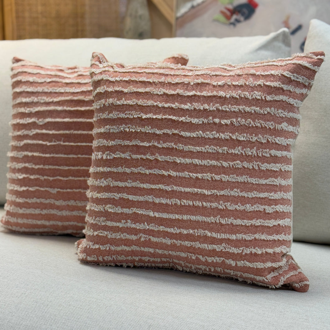 Peach Pillow w/ Fringe