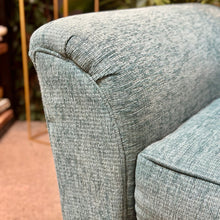 Load image into Gallery viewer, Teal Sofa W/2 Patterned Cushions
