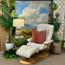 Load image into Gallery viewer, Ivory Chair &amp; Ottoman
