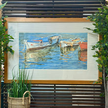 Load image into Gallery viewer, Wood Framed Boat Art
