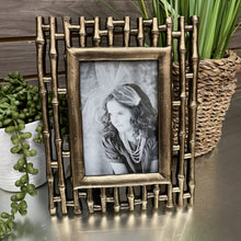 Load image into Gallery viewer, 4X6 Aged Gold Bamboo Frame
