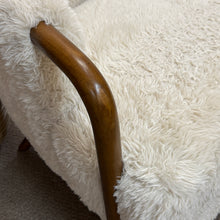 Load image into Gallery viewer, Cream Fur Accent Chair
