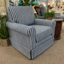 Load image into Gallery viewer, Blue Striped Swivel Chair
