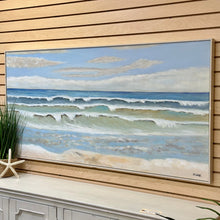 Load image into Gallery viewer, Coastal Shoreline Framed in Off-White
