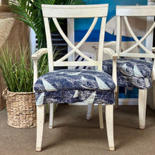 Load image into Gallery viewer, Ivory Dining Arm Chair w/ Sailboat Cover
