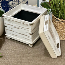 Load image into Gallery viewer, Wooden Storage Ottoman
