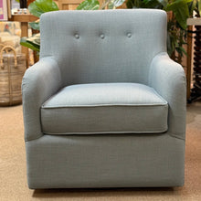 Load image into Gallery viewer, Powder Blue Swivel Chair
