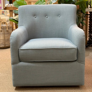 Powder Blue Swivel Chair