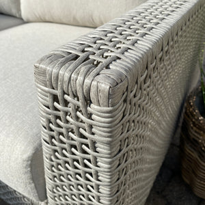 Lt Beige Outdoor Loveseat