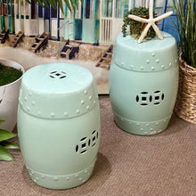 Load image into Gallery viewer, Light Blue Garden Stool
