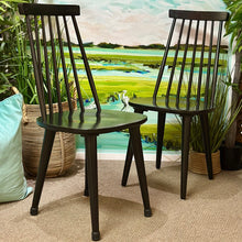 Load image into Gallery viewer, Black Slat Dining Chair
