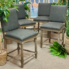 Load image into Gallery viewer, Grey Weathered Counter Stool
