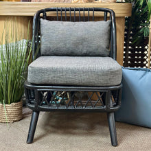 Load image into Gallery viewer, Black Rattan Chair
