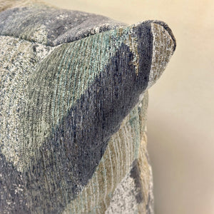 Blue-Grey Patterned Pillow