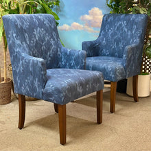 Load image into Gallery viewer, Blue Motif Arm Chair
