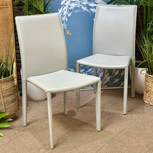 Load image into Gallery viewer, Grey Faux Leather Dining Chair
