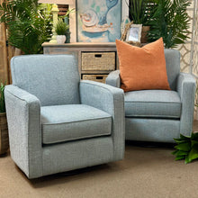 Load image into Gallery viewer, Textured Blue Swivel Glider
