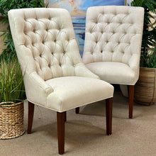Load image into Gallery viewer, Ivory Tufted Dining Chair
