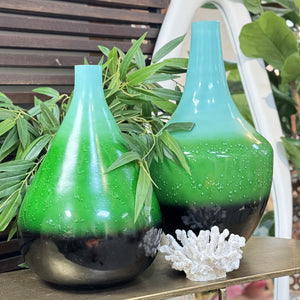 Aqua/Green LG Vase