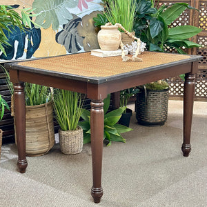 Rattan Top Mocha Table