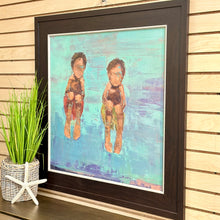 Load image into Gallery viewer, Framed Jumping Kids Art
