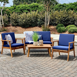 4PC Acacia Wood Patio Set