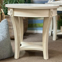 Load image into Gallery viewer, Round Whitewash Side Table
