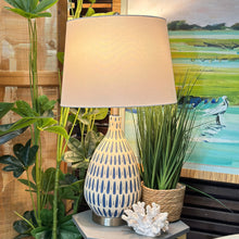 Load image into Gallery viewer, Blue &amp; White Ceramic Lamp
