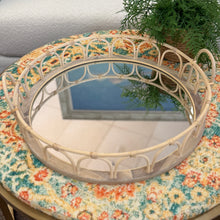 Load image into Gallery viewer, Lg Round Mirror/Rattan Tray
