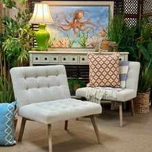 Load image into Gallery viewer, Tufted Greige Chair
