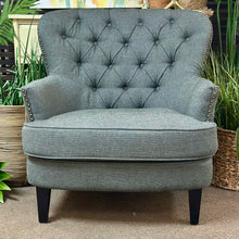 Load image into Gallery viewer, Grey Tufted Accent Chair
