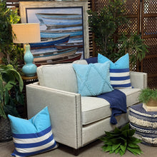 Load image into Gallery viewer, Taupe Nailhead Loveseat
