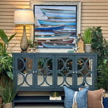 Load image into Gallery viewer, 4DR Slate Blue Mirrored Cabinet
