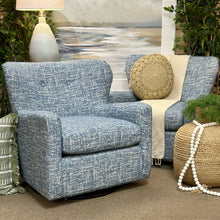 Load image into Gallery viewer, Blue Jacquard Swivel Glider
