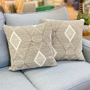 Grey/White Patterned Pillow