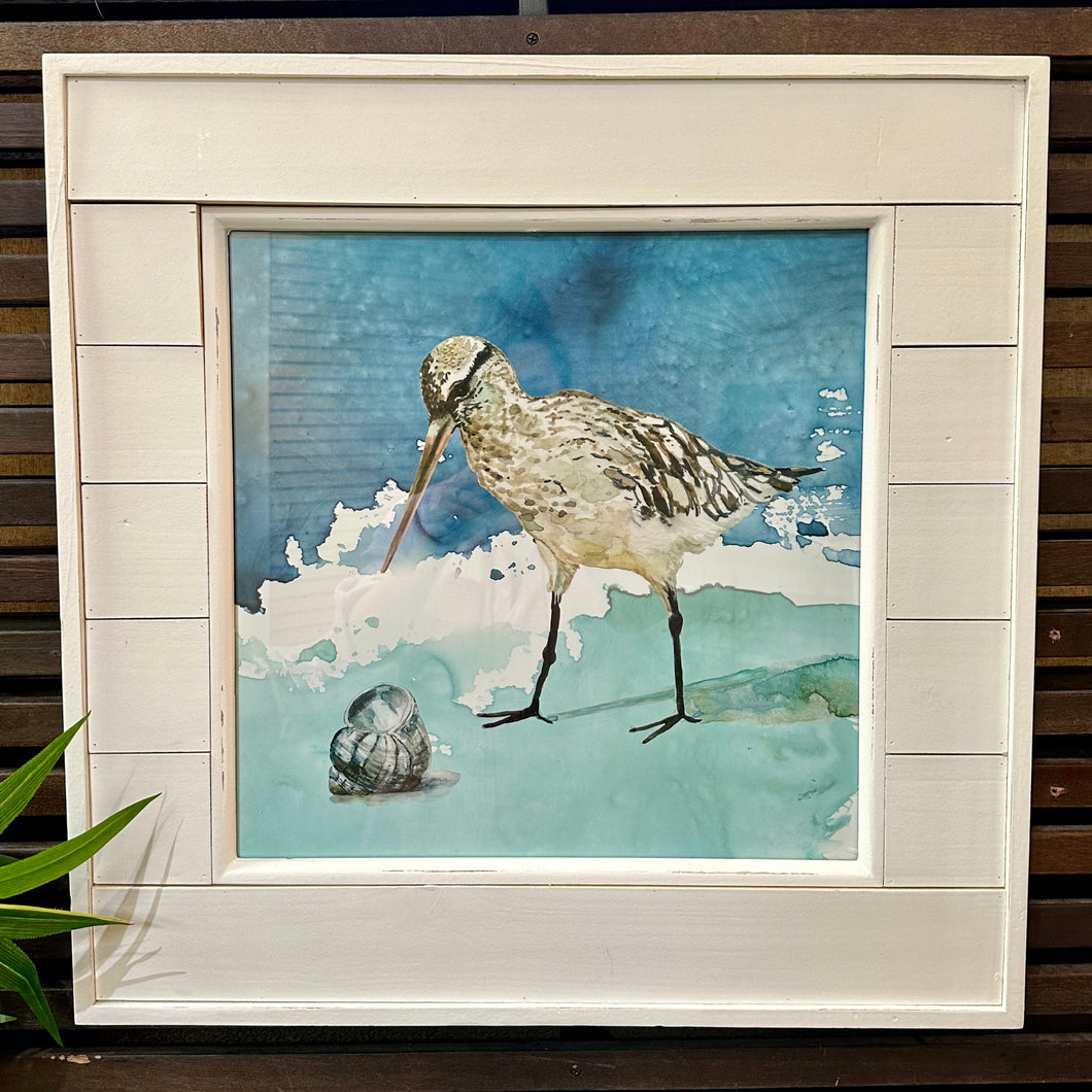 Glass Framed Sandpiper I