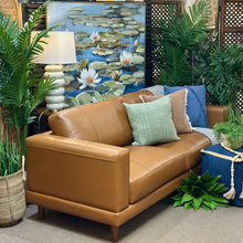 Load image into Gallery viewer, Modern Camel Leather Sofa
