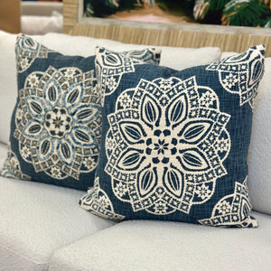 Navy/Cream Pillow