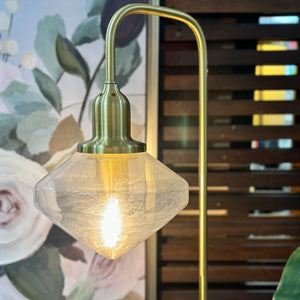 Gold/Glass Floor Lamp