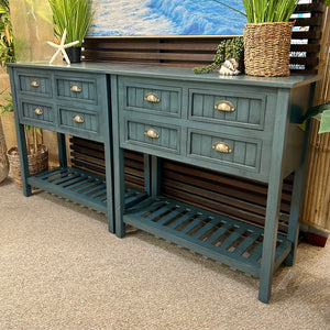 Antiqued Navy Console