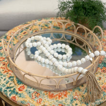 Load image into Gallery viewer, Lg Round Mirror/Rattan Tray

