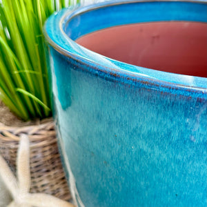 Glazed Turquoise Terracotta Planter