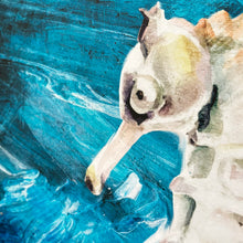 Load image into Gallery viewer, Turquoise Seahorse Giclee

