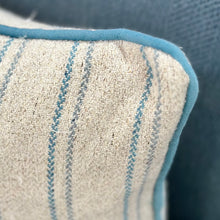 Load image into Gallery viewer, Tan &amp; Aqua Striped Down Lumbar
